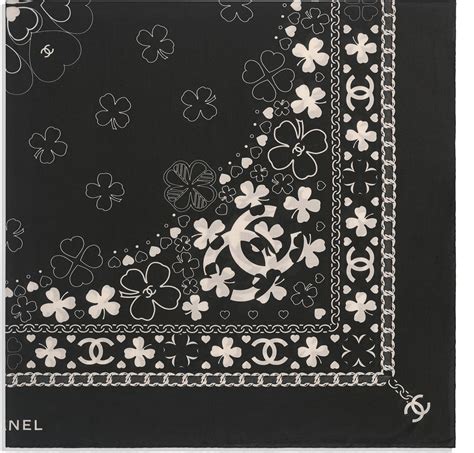 Foulard Chanel in Seta Nero 